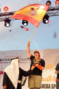 Beatriz plantó su bandera en Dubái y se convirtió en "La Reina de Nad Al Sheba". (FOTO: Nicola Heron)
