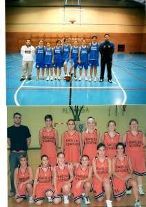 Foto superior: equipo juvenil. Foto inferior: equipo senior 2002-2003