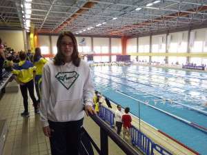 Noelia disfrutó de la experiencia en la piscina gaditana